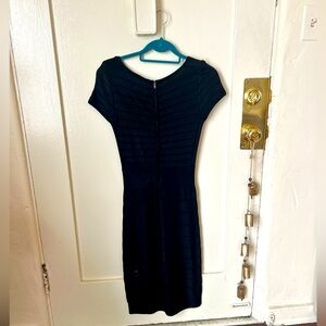 French Connection black midi cocktail dress